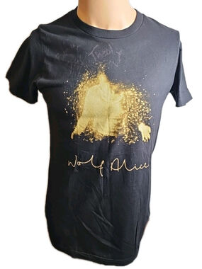 Wolf Alice Shirt Autographed Signed By Ellie, Joel & Theo Adult Size Small Black